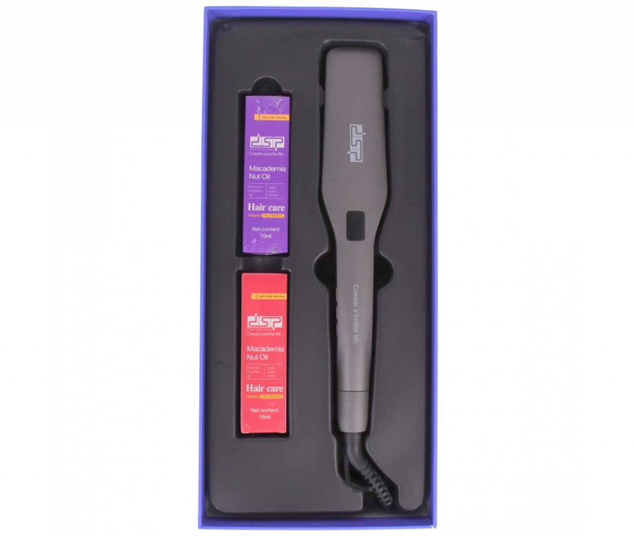 Placa de creponat parul profesionala DSP, placa ceramica, 130-210 grade, LCD [4]