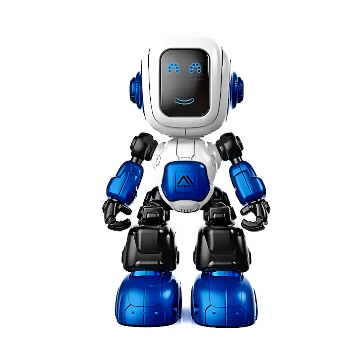 Robot de Jucarie Inteligent Vorbitor Die Cast Metal Albastru - xStoc [2]