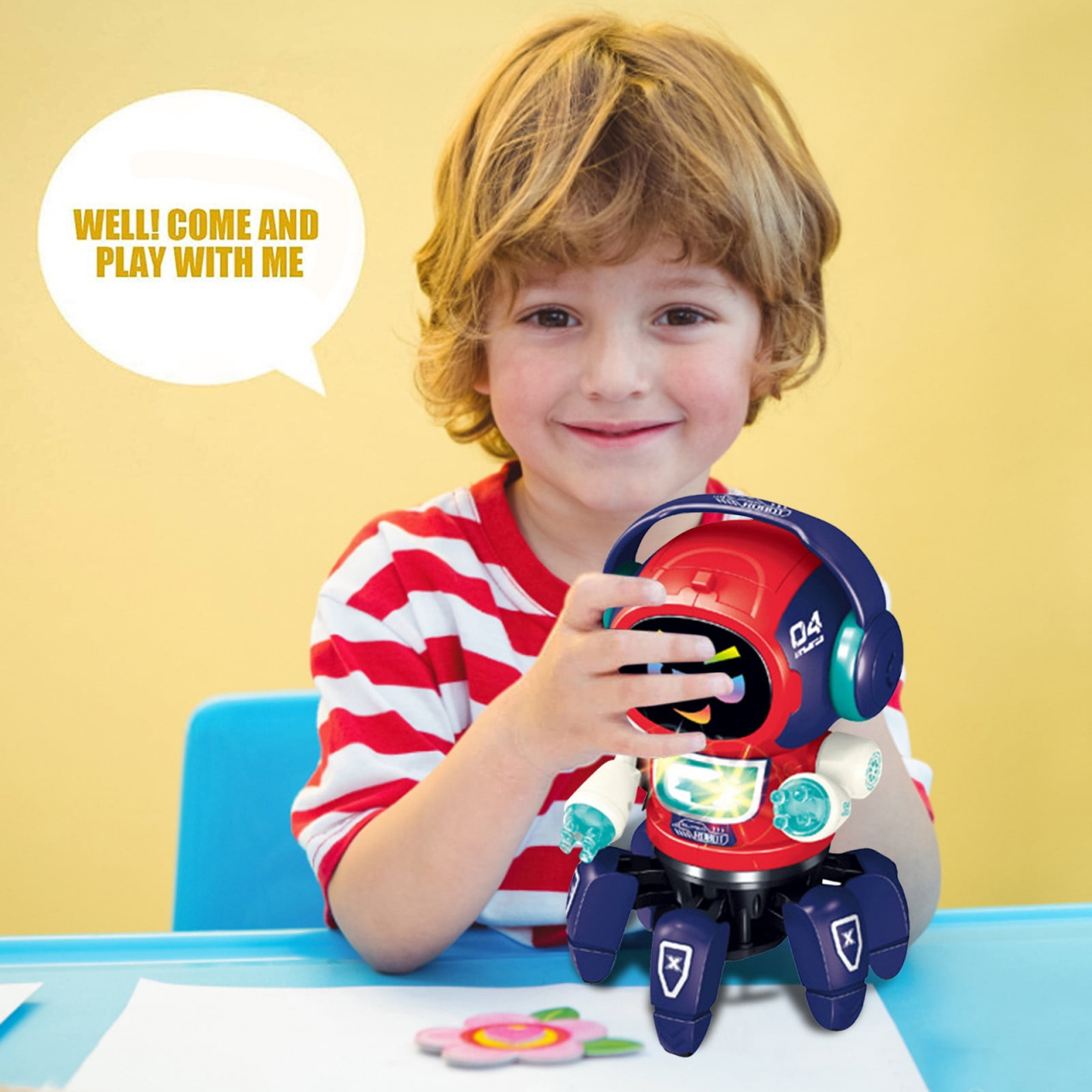 Robot Interactiv Dansator Cu Telecomanda, 17.5cm, 3 ani + Multicolor [2]