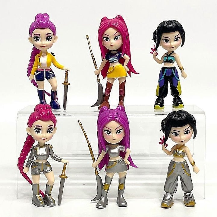 Set 6 figurine K-pop Demon Hunter VÂNĂTORII DE DEMONI Cutie Ornată - Eroinele Pop [3]