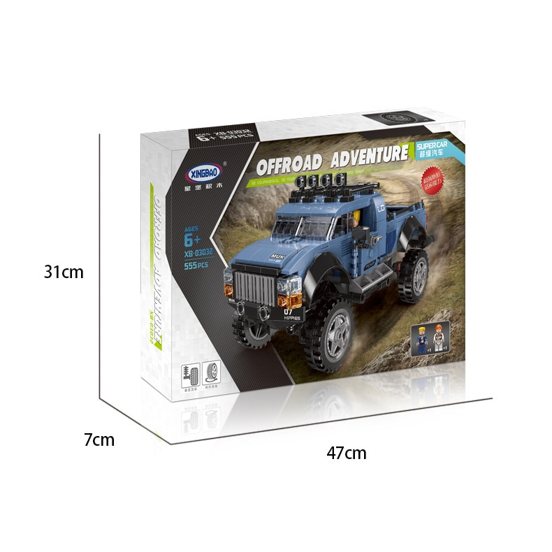 Set constructie masina Jeep 4x4, Offroad car,  555 piese [5]