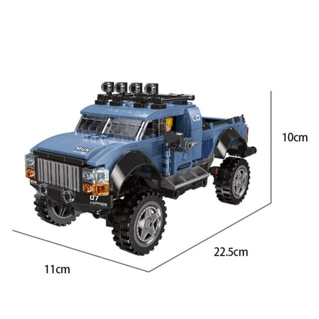 Set constructie masina Jeep 4x4, Offroad car,  555 piese [2]