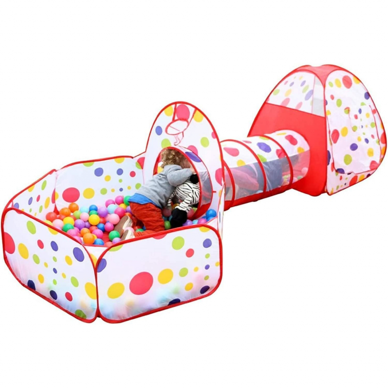 Set cort de joaca pentru copii 3 in 1 Buble cort, tarc si tunel [4]