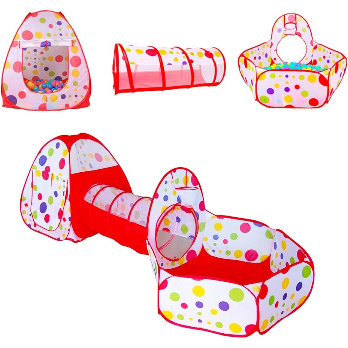 Set cort de joaca pentru copii 3 in 1 Buble cort, tarc si tunel [2]