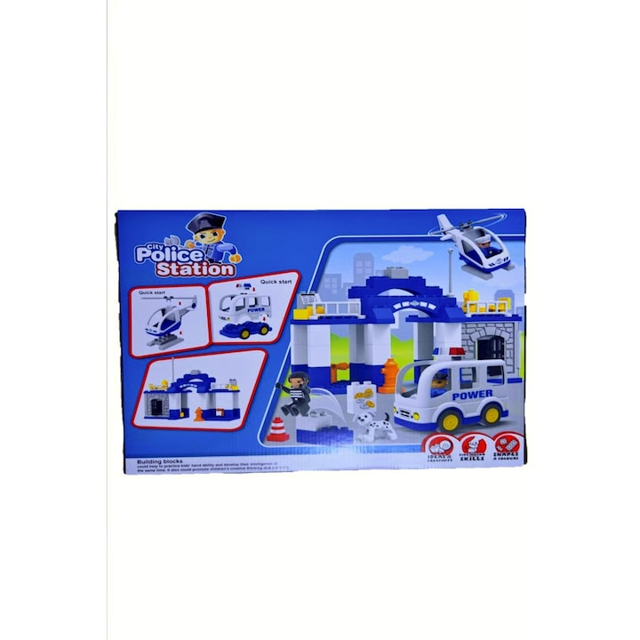 Set de constructie, 66 piese, Police Station, varsta 3+ - xStoc [5]