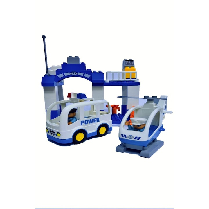 Set de constructie, 66 piese, Police Station, varsta 3+ - xStoc [3]