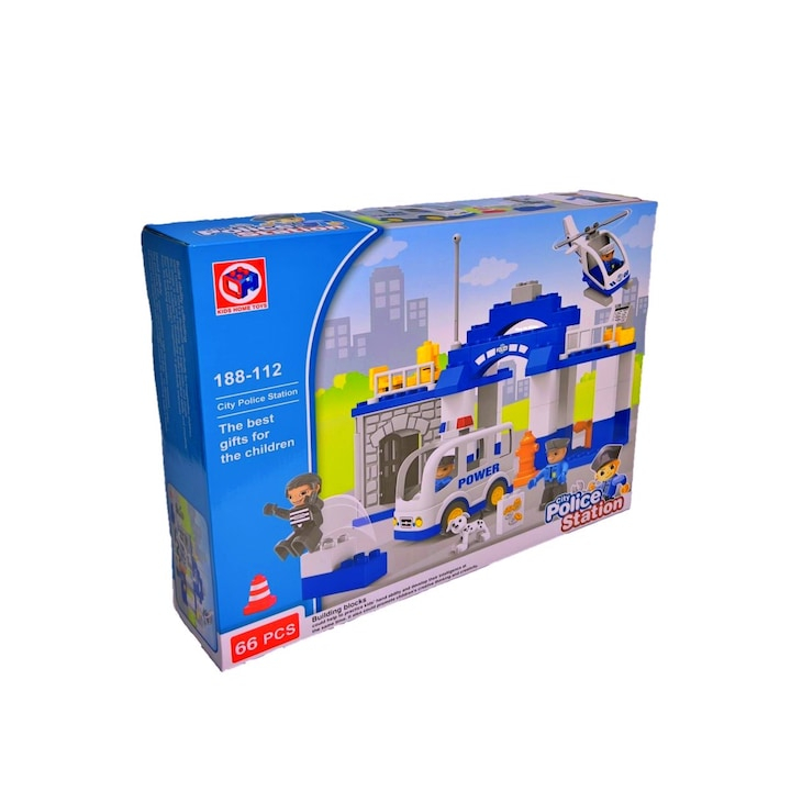 Set de constructie, 66 piese, Police Station, varsta 3+ - xStoc [2]