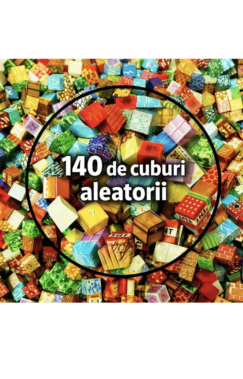 Set de constructie magnetic 140 piese, cuburi magnetice, minecraft, aleatorii, jucarie creativa [2]