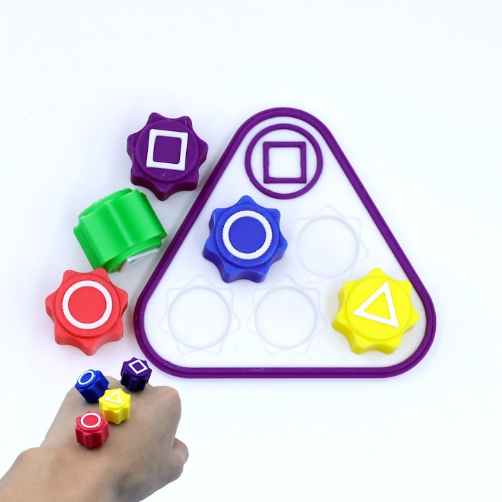 Set Gonggi, joc traditional coreean cu pietricele, din Jocul Calamarului, ideal pentru relaxare si distractie, perfect pentru copii, cu suport triungi [2]