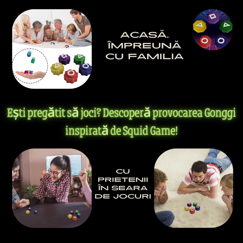 Set Gonggi, joc traditional coreean cu pietricele, din Jocul Calamarului, ideal pentru relaxare si distractie, portabil, fara asamblare, dezvolta coordonarea si dexteritatea, perfect pentru copii [2]