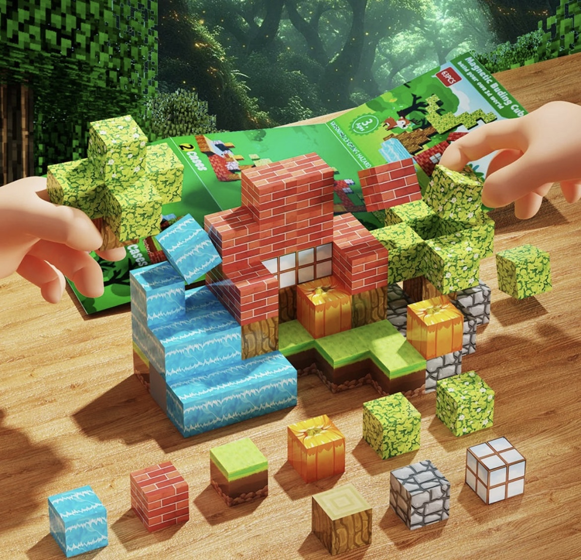 Set Magnetic Inteligent De Construit Minecube 64 Piese model 660 [5]