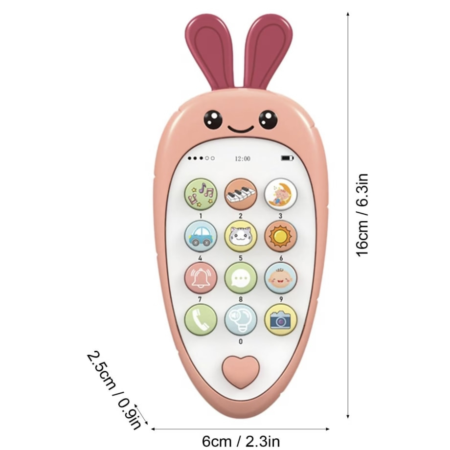 Telefon Mobil Interactiv Pentru Copii ,Cu Functii Multiple, Morcov [3]