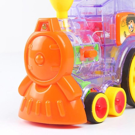 Tren Domino, electric, 50 de piese, cu efecte sonore, Multicolor [7]