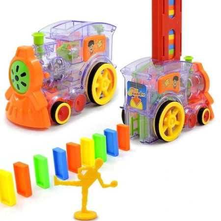 Tren Domino, electric, 50 de piese, cu efecte sonore, Multicolor [6]