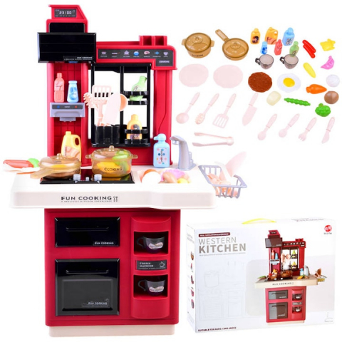 Jucari copii - Bucatarie copii cu sunete si lumini ZA3877, Plastic, 65 x 45 x 24 cm, Multicolor - xStoc