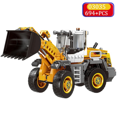 Buldozer de construit, 694 de piese, Multicolor - xStoc [1]