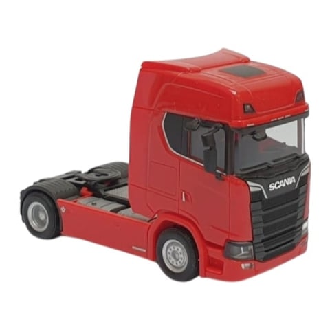 Camion metalic, tip Scania T770S, scara 1:32, cabina rebatabila, lumini si sunete, rosu, 13 cm [2]