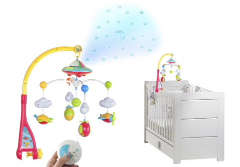 Carusel Interactiv Multifunctional, Jolie Magic Night, Accesorizat cu Proiector de Veghe Echipat cu 108 melodii [1]