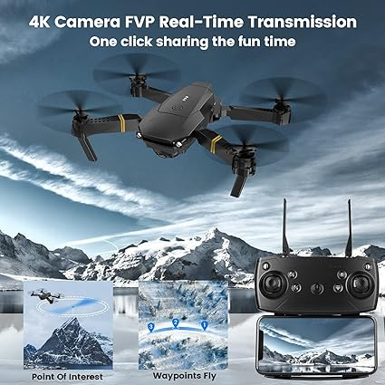 Drona WIFI 2.4G Baterie 600 Mha HPV Camera 2MP Cu Transmisie Pe Telefon Live Buton De Return To Home 4CH 6 Axes  Brate Pliabile [3]