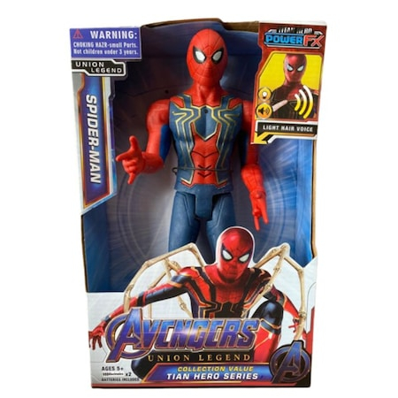 Figurine - Figurina Spiderman, Titan Hero, Avengers, 30 cm, albastru-rosu, 3+