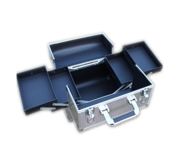 Geanta medie cosmetice, tip valiza aluminiu, silver - xStoc [1]