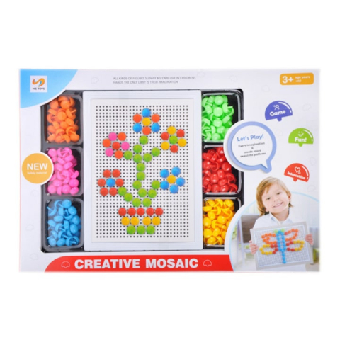 Jucari copii - Joc creative mozaic, 300 elemente, 3+, Multicolor - xStoc