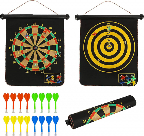 Jucarii - Joc Darts Magnetic cu 6 sageti incluse si Doua Fete 40 x 50 cm