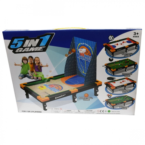 Joc interactiv 5 in 1 Snooker, Biliard, Hochei, Fotbal, Baschet - xStoc [3]