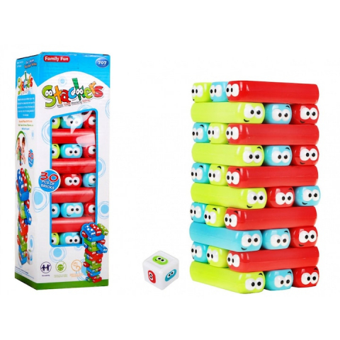 Jucari copii - Joc Jenga Junior, 30 x 10.5 x 10 cm, Multicolor - xStoc