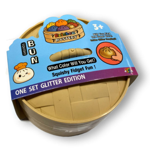Jucarii interactive - Jucărie Antistres Squishy Dumpling mystery box, Glitter Edition