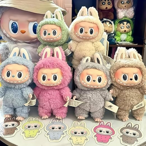 Jucarie de Plus Labubu, Micutul Monstru Pufos 17 cm [3]