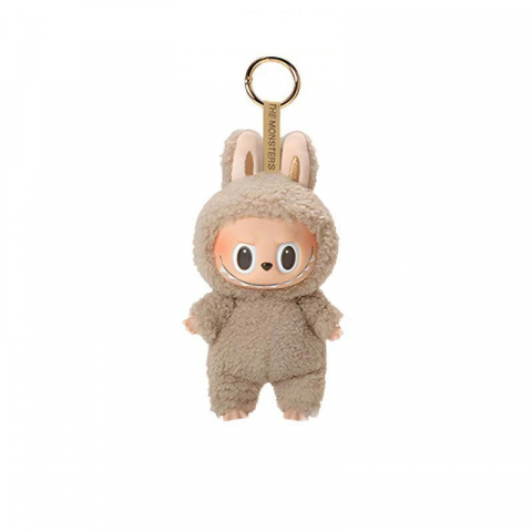 Jucarie de plus - Jucarie de Plus Labubu, Micutul Monstru Pufos 17 cm, Maro