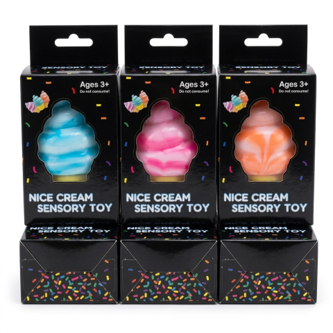 Jucarii interactive - Jucărie Senzorială Anti-Stres, Squeeze, Ice Cream Squishy,  mystery box