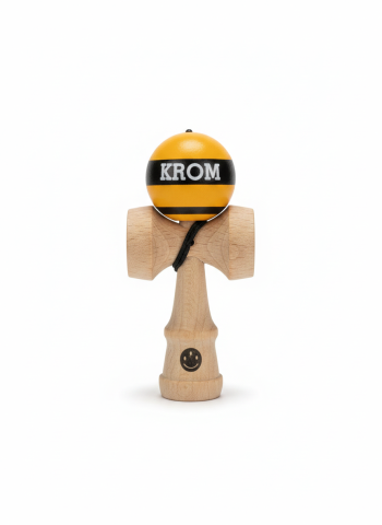 Kendama - KENDAMA KROM Mini, marime mica pentru buzunar, galben 8 cm