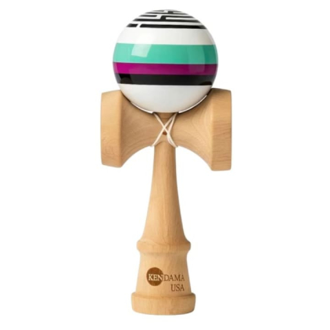 Kendama - Kendama – Model Premium Lemn Natural cu Bila Colorata Design Modern, echilibru perfect si aderenta excelenta