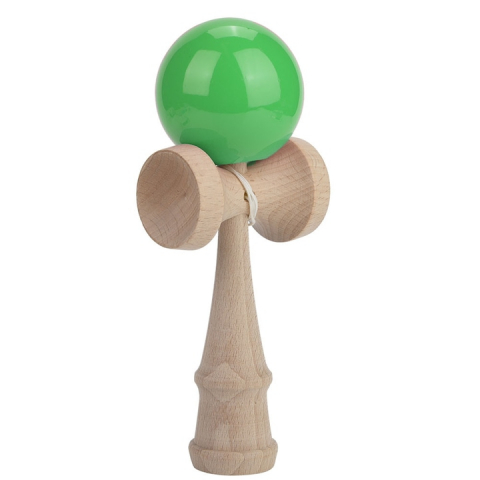 Kendama profesionala bej/verde, Lemn, 18 cm [1]