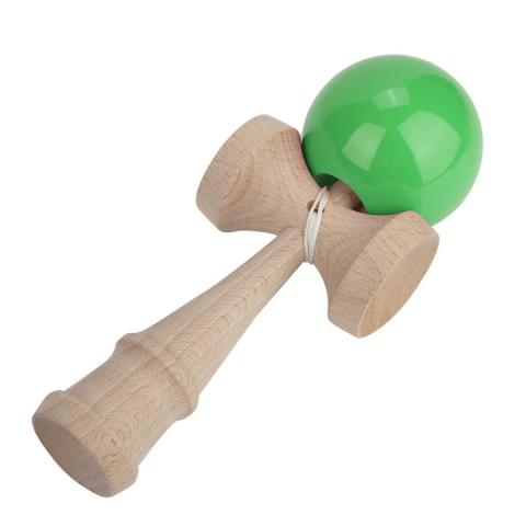 Kendama profesionala bej/verde, Lemn, 18 cm [2]