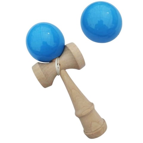 Kendama - Kendama profesionala, Bila din lemn, Albastru lucios