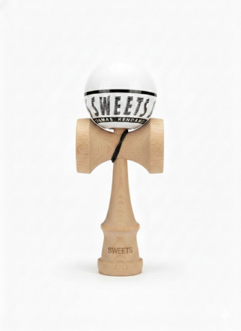 Kendama - Kendama Starter Sweets, formă nouă Amped, rulment si ata de rezerva ALB