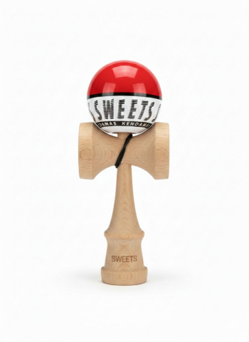 Kendama - Kendama Starter Sweets, formă nouă Amped, rulment si ata de rezerva ROSU