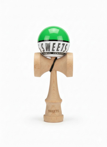Kendama - Kendama Starter Sweets, formă nouă Amped, rulment si ata de rezerva VERDE