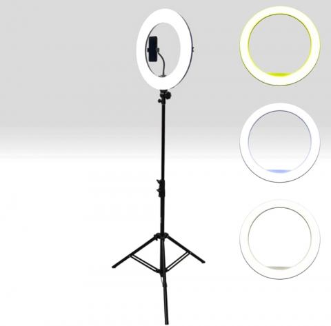 Echipament studio - Lampa circulara LED cu trepied, geanta, Ring Light HQ14N