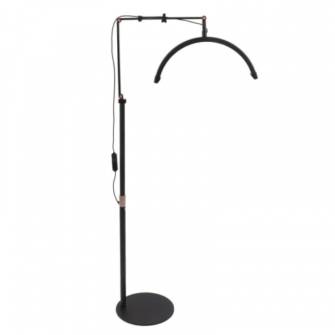 Echipament studio - Lampa Led Semiluna cu Picior Fix, Reglarea Intesitatii si Suport pentru Telefon, 23 Inch - xStoc