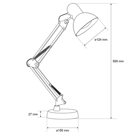 Lampa Masa Manichiura, Lampa Birou Cu Picior Si Suport,Alba [3]