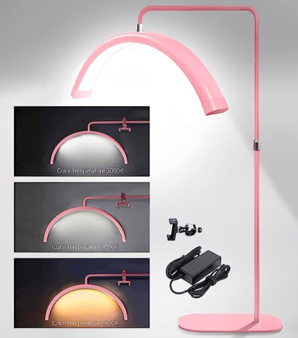 Lampa Profesionala Led Semiluna, Gene, manichiura 23inch roz [1]