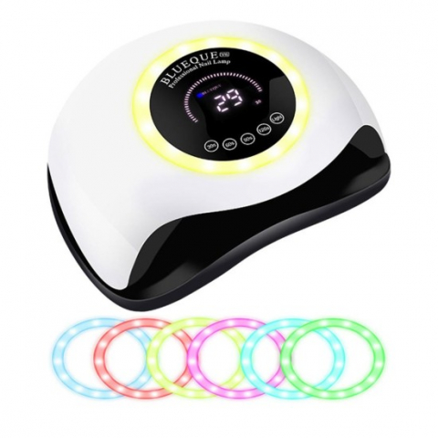 Lampa UV LED Profesionala Blueque V6, 168W, 42LED-UV, Display Digital, Touch Control [1]