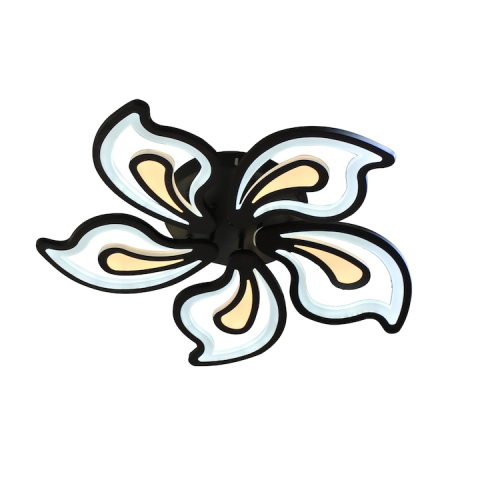 Lustră LED cu design floral, 150W, Ø690×H80 mm, lumină reglabilă 3000K–6500K, telecomandă inclusă [1]