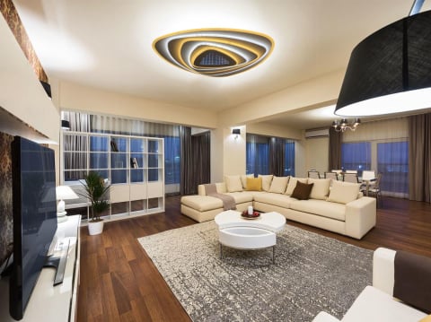 Iluminat & Electrice - Lustra Led Design modern SLS - 3D, Aplicatie, Telecomanda, Intensitate reglabila 200w 7633
