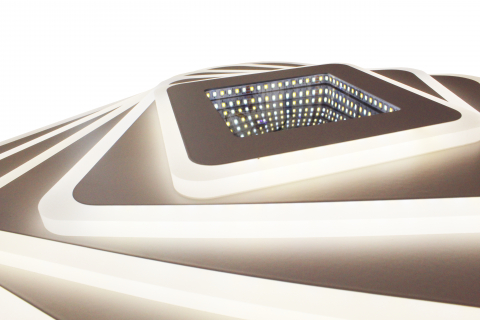 Lustra Led Design modern SLS - 3D, Aplicatie, Telecomanda, Intensitate reglabila 200w 7636 [3]