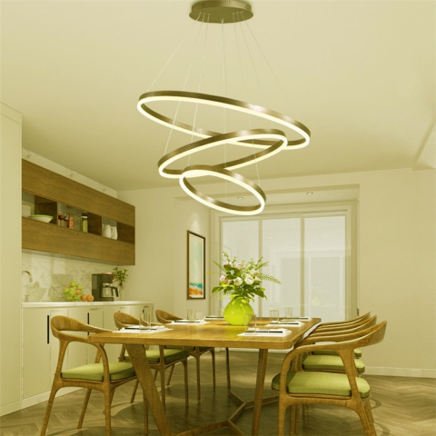 Lustra Led SLS - Design modern, Inaltime Reglabila, Telecomanda, 40x60x80 cm, 5512 [2]